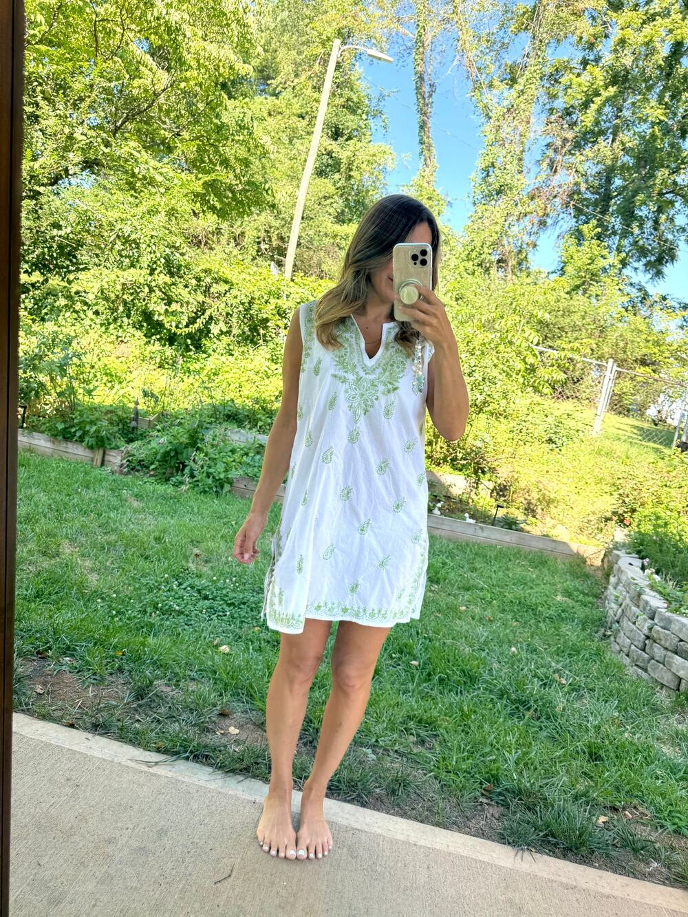 Embroidered Cotton Paisley Mini Dress Calypso St. Barth Resort Style